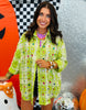 Green Plaid Multi Crystal Shacket (One Size)