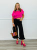 Black Ruffle Hem Pants (Reg.)