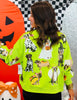Queen Of Sparkles Lime Green Halloween Dogs Sweatshirt (Reg. and Plus)