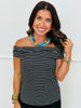 Striped Off Shoulder Top (Reg)