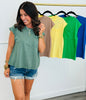 Cap Sleeve Pima Cotton Pocket Tee (Reg.) - 6 Colors