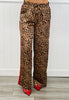 Leopard Red Stripe Satin Pocket Pants (Reg.)