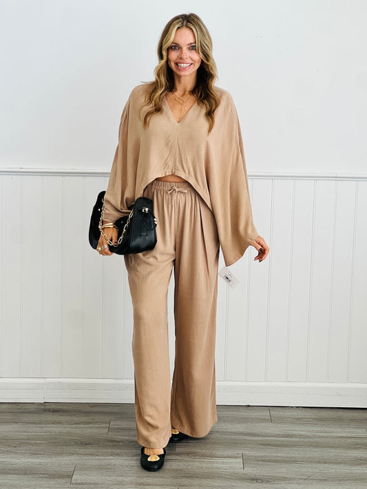 Camel Pullover Top & Pants Set (Reg.)