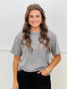 Rhinestone Short Sleeve Top Remix  (Reg.)-4 Colors