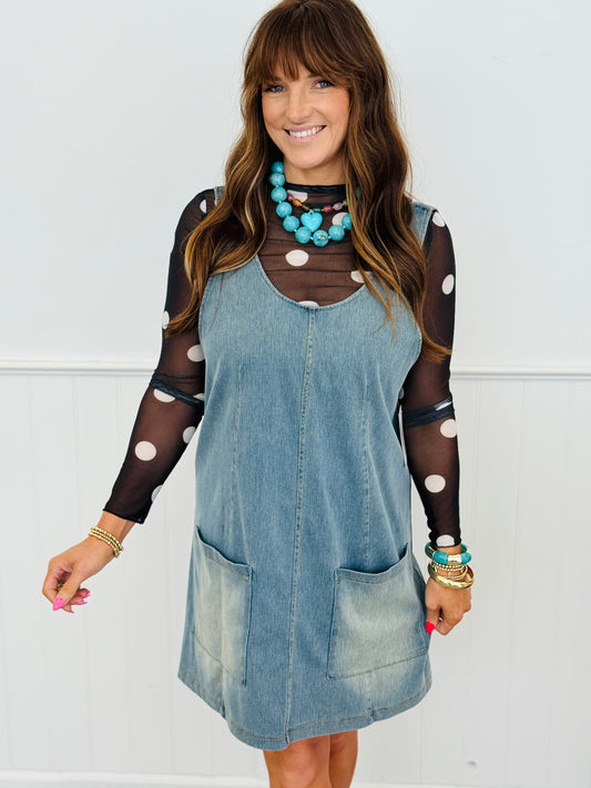 Meadow Refined Denim Jumper Dress (Reg. and Plus)