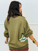 Queen Of Sparkles H Green Plaid Duck Sweatshirt (Reg. and Plus)