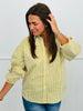 Ivory Citrus Striped Button Down Shirt (Reg & Plus)