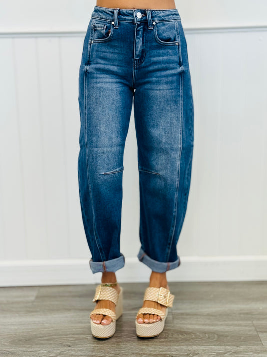 Risen Dark Beyond The Barrel Cuffed Jeans (Reg & Plus)