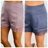 Mesh Lace Trim Shorts (Reg.)-2 Colors