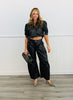 Black Faux Leather Jacket (Reg.)