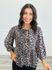 Triple Front Tie Leopard Top (Reg)