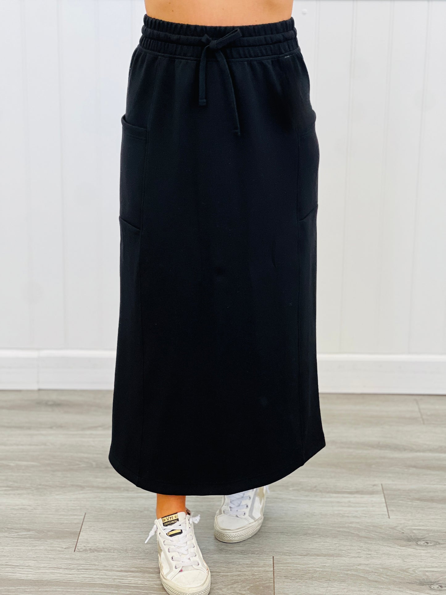Modal Scuba Long Skirt (Reg & Plus)-2 Colors