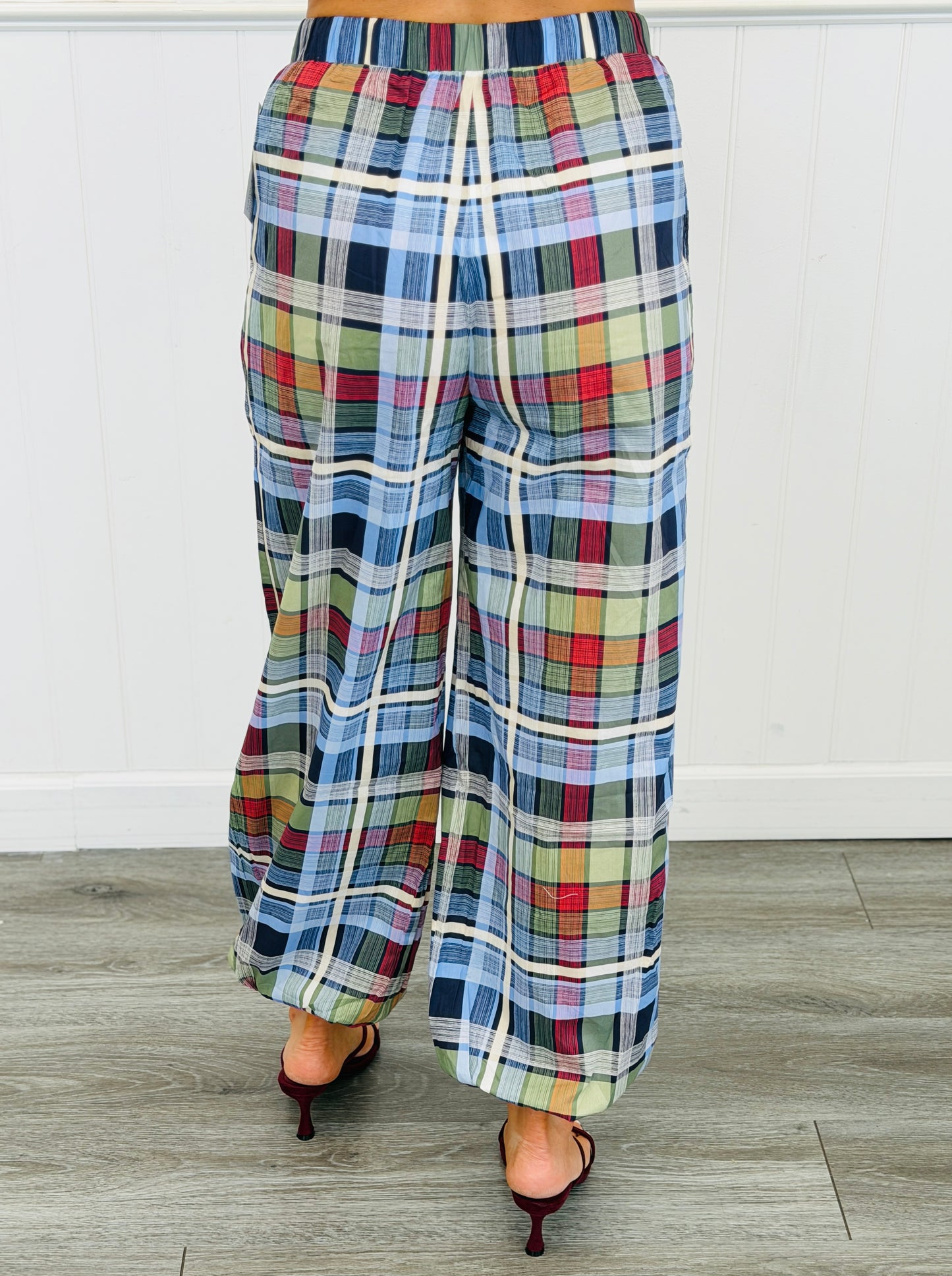 Blue Easy Does It Plaid Pants (Reg.)