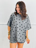 Oversized Polka Dot Short Sleeve Top (Reg.) - 2 Colors