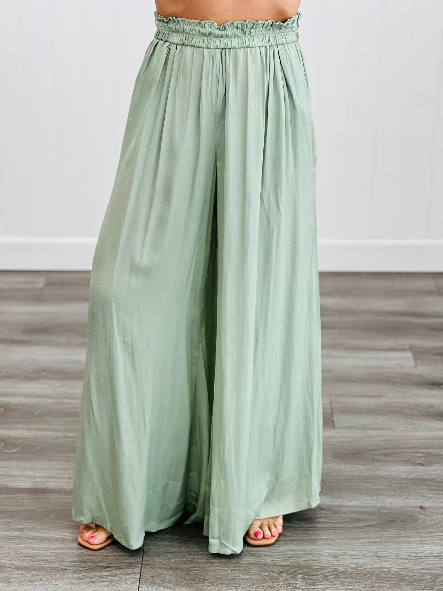 Shine Satin Palazzo Pants (Reg.)- 4 Colors