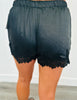 Black Lace Trim Shorts (Reg.)