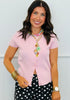 Button Front Viscose Top (Reg.)-4 Colors
