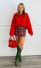 Red Button Down Sweater Cardigan (Reg.)