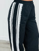 Black Side Stripe Track Pants (Reg.)