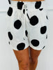White/Black Big Dots Shirt & Shorts Set (Reg & Plus)