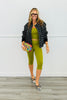 Black Polka Dot Zip Up Jacket (Reg. and Plus)