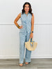Denim Leopard Print Vest Top (Reg.)