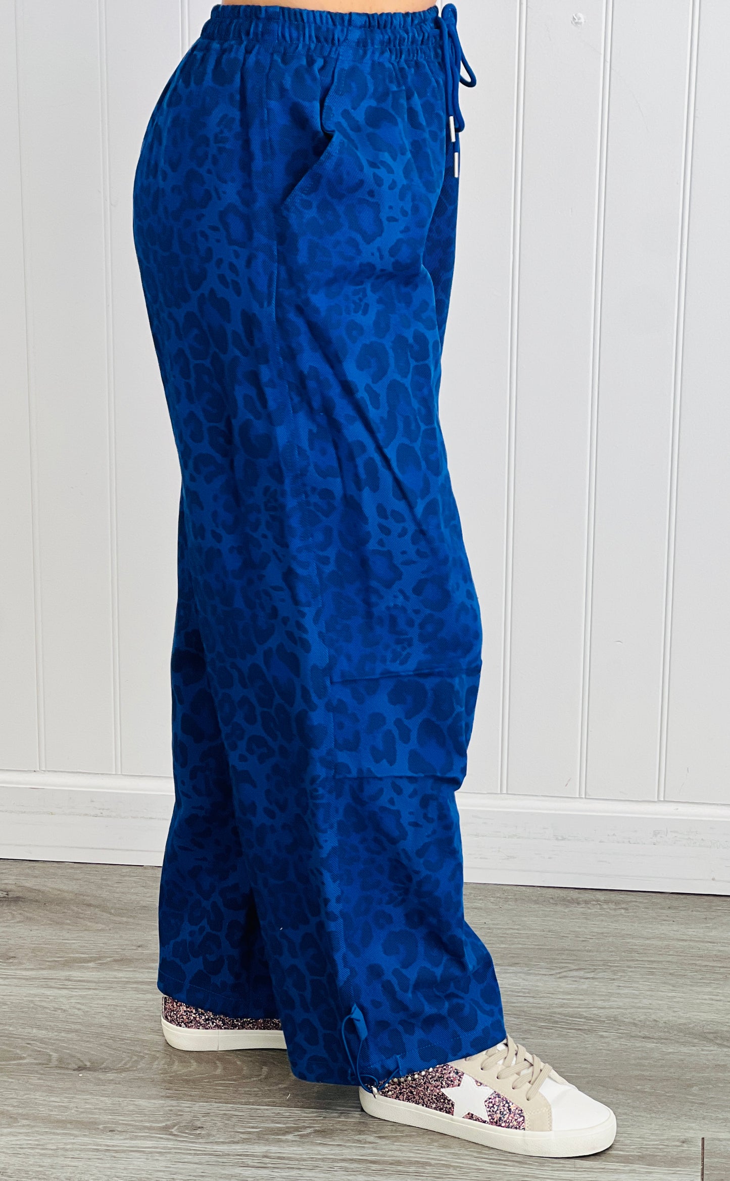 Blue Color Me Leopard Jogger Pants Remix (Reg & Plus)