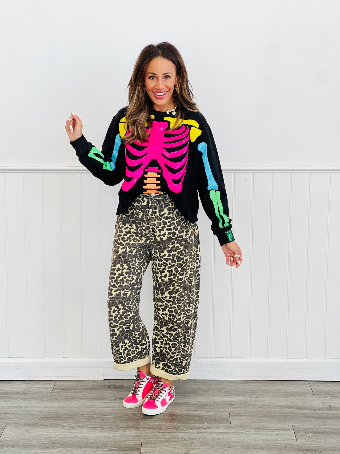 Queen Of Sparkles Black Rainbow Sweatshirt (Reg. and Plus)