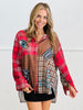 Multi Pattern You Are Enough Just As You Are Button Up Top (OS & PLUS)
