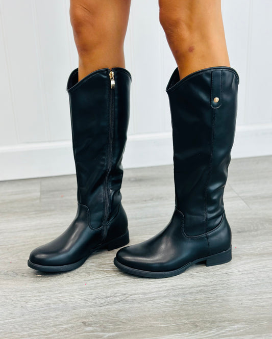 Black Knee High Riding Boots