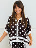 Chocolate/White Polka Dot Shirt & Pants Set (Reg & Plus)