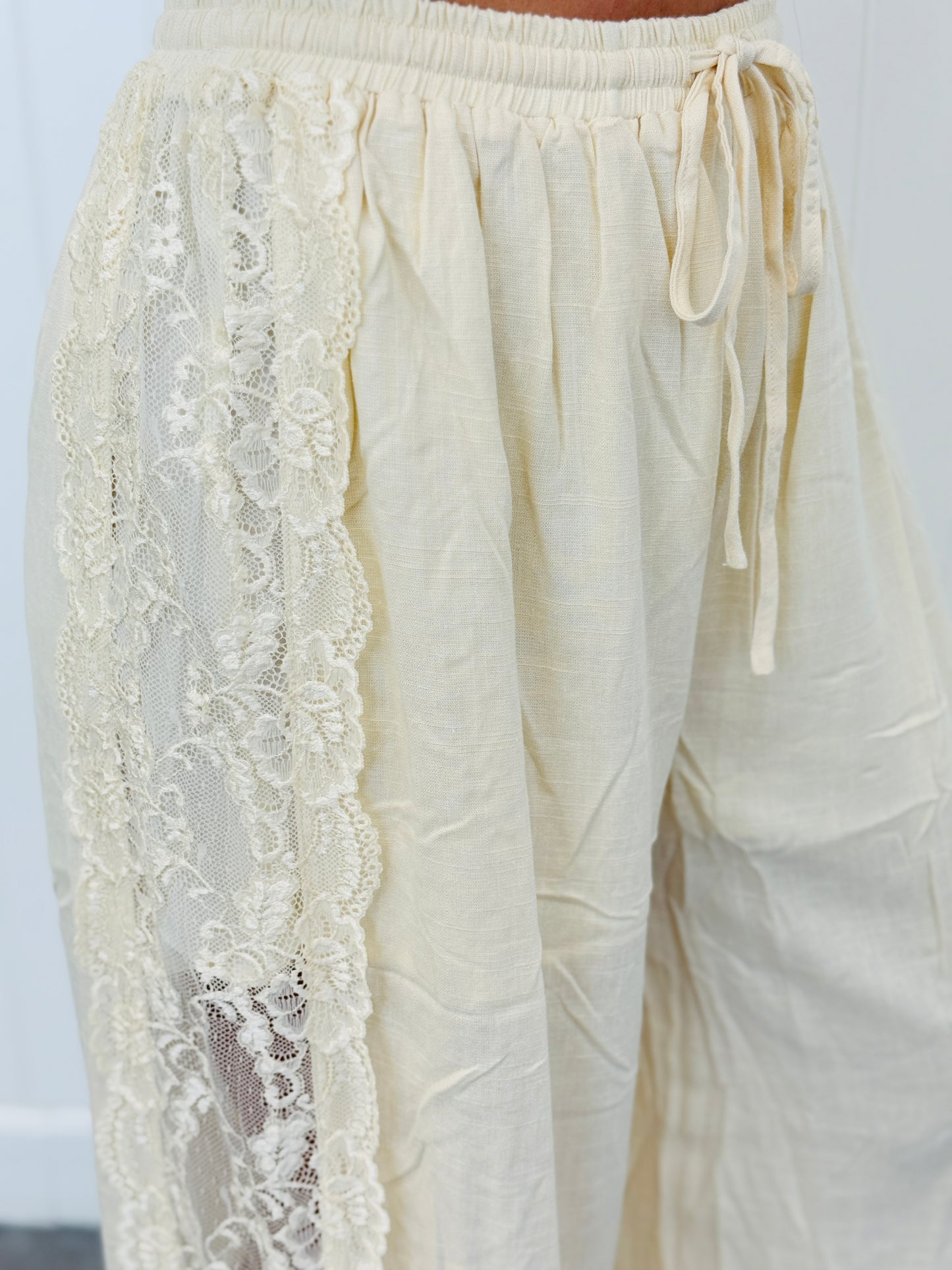 Ivory Side Lace Pants (Reg.)