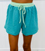 Emerald/Mint Striped Top & Shorts Set (Reg.)