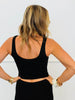 Black Ribbed Tank Top & Capri Pants Set (Reg.)
