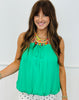 Bubble Hem Strappy Bow Top (Reg.)-3 Colors