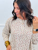 Brown Multi Floral Print Henley Top (Reg.)