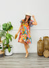 Tropical Printed Midi Dress (Reg. and Plus)