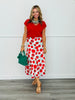 Tomato Print Midi Skirt (Reg. and Plus)