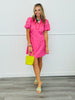 Pink Puff Polka Dot Mini Dress (Reg & Plus)