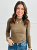 Ribbed Long Sleeve Panel Top (Reg.) - 6 Colors