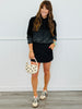 Black Ombre Leopard Pullover Hoodie Top (Reg & Plus)
