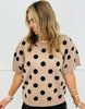 Polka Dot Short Sleeve Sweater Top (Reg.) - 3 Colors