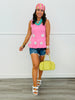 Crystal Flower Applique Peplum Top (One Size)-2 Colors
