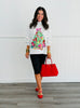 Queen Of Sparkles Polka Dot Christmas Tree Mockneck Sweatshirt (Reg. & Plus)
