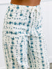 Ivory/Blue Floral Print Corduroy Pants (Reg.)