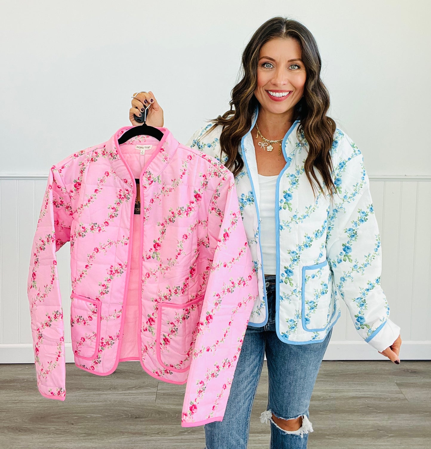 Floral Quilted Jacket (Reg) - 2 Colors