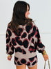 Grey Leopard Sweater Top & Shorts Set (Reg. & Plus)