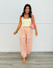 Blush Peach Floral Lace Balloon Pants With Inner Shorts (Reg.)