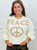 Cream Knit Pearl Studs Stone Sweater Top (Reg. and Plus)