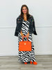 Black Zebra Print Strappy Jumpsuit (Reg & Plus)